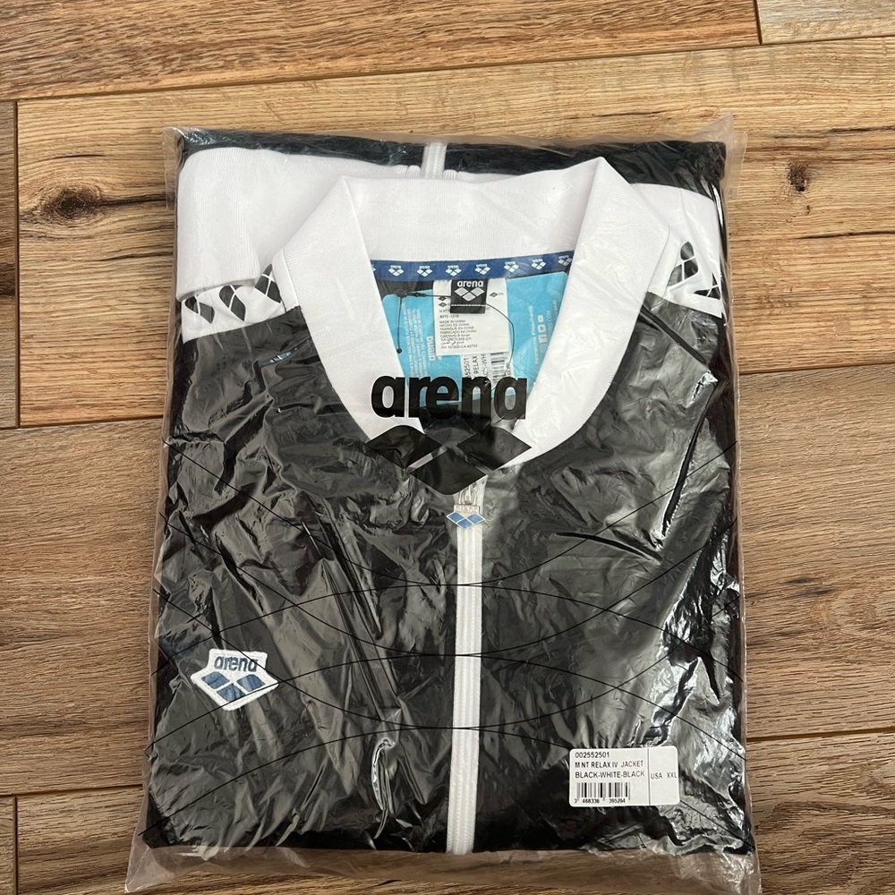 Arena Black and White Full Zip Up Jacket